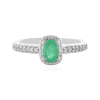Anillo en plata con Esmeralda de Etiopía