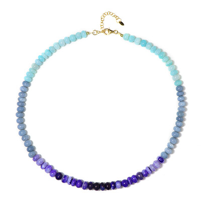Collar en plata con Ópalo azul de Etiopía