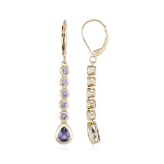 Pendientes en oro con Tanzanita (KM by Juwelo)