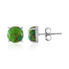 Pendientes en plata con Turquesa verde Mohave Kingman