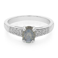 Anillo en plata con Labradorita