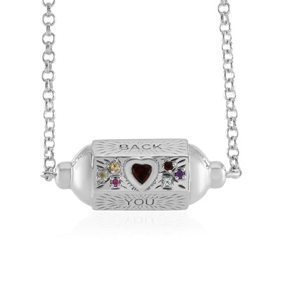 Collar en plata con Granate de Mozambique (M de Luca)