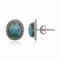 Pendientes en plata con Turquesa