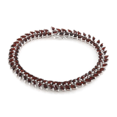 Brazalete en plata con Granate de Mozambique