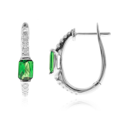 Pendientes en oro con Granate tsavorita AAA (CIRARI)