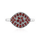 Anillo en plata con Rubí de Tanzania (Adela Silber)