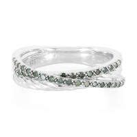 Anillo en plata con Diamante verde