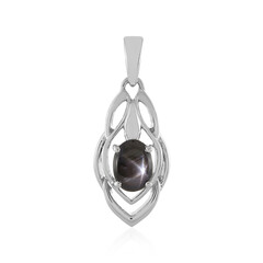 Colgante en plata con Zafiro estrella negra