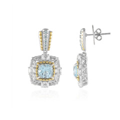 Pendientes en plata con Topacio azul cielo (Dallas Prince Designs)