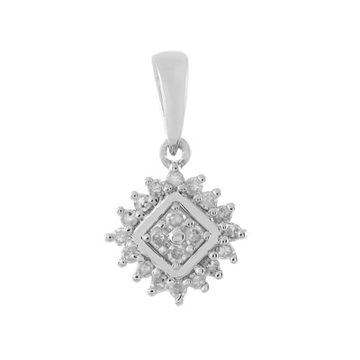 Colgante en plata con I1 (I) Diamante