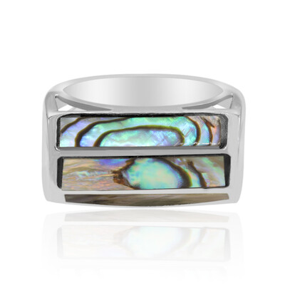 Anillo en plata con Concha de Abalone