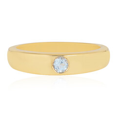 Anillo en plata con Topacio azul cielo