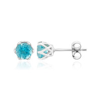 Pendientes en plata con Apatita azul