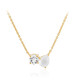 Collar en plata con Cuarzo blanco pastel