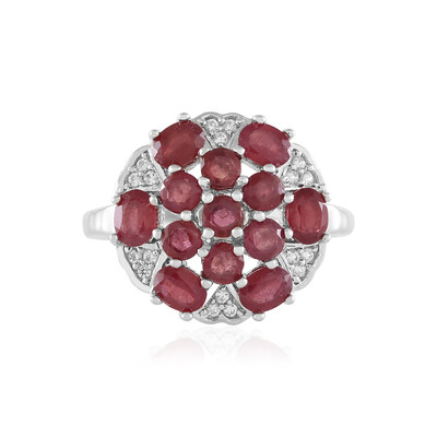Anillo en plata con Rubí de Madagascar