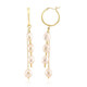 Pendientes en plata con Perla naranja Freshwater (TPC)