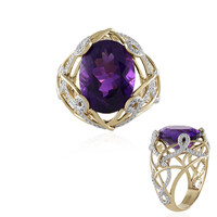 Anillo en oro con Amatista de Zambia (SUHANA)