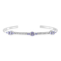 Brazalete en plata con Tanzanita