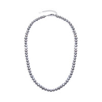 Collar en plata con Perla plateada Freshwater