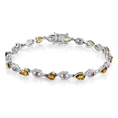 Brazalete en plata con Turmalina amarilla