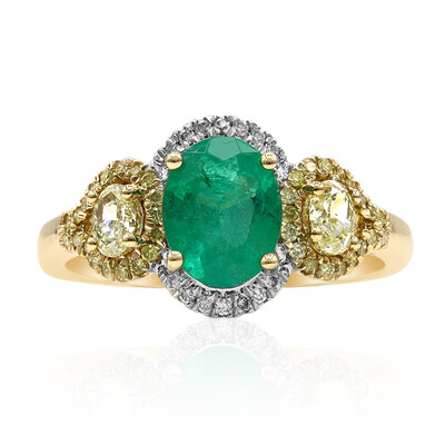 Anillo en oro con Esmeralda de Zambia AAA (CIRARI)