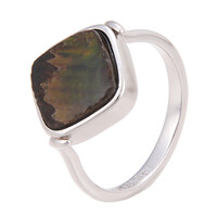 Anillo en plata con Ammolita