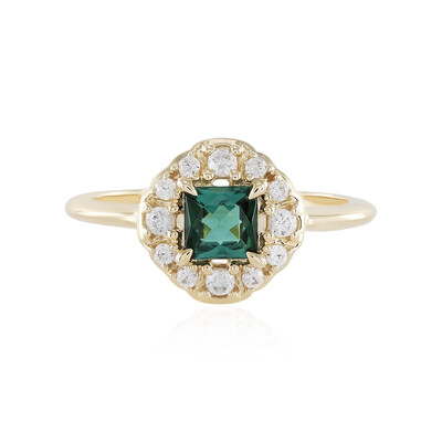 Anillo en oro con Indicolita (Adela Gold)