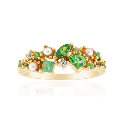 Anillo en plata con Tsavorita de Tanzania