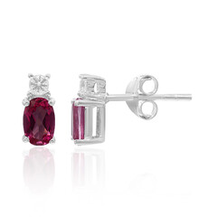 Pendientes en plata con Topacio rosa
