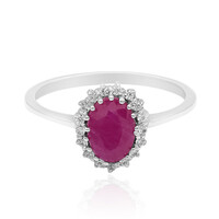 Anillo en plata con Rubí