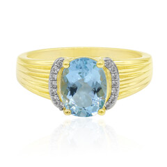 Anillo en oro con Aguamarina Medina
