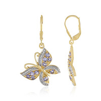 Pendientes en plata con Tanzanita