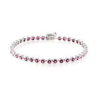 Brazalete en plata con Rodolita