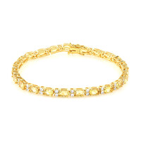 Brazalete en plata con Berilo dorado