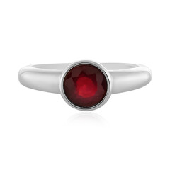 Anillo en plata con Rubí de Madagascar