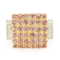 Anillo en oro con Zafiro Padparascha no calentado (AMAYANI)