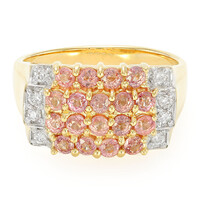 Anillo en oro con Zafiro Padparascha no calentado (AMAYANI)