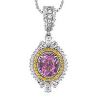 Collar en plata con Fluorita rosa (Dallas Prince Designs)