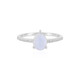 Anillo en plata con Piedra de Luna arcoíris
