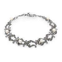 Brazalete en plata con Perla Freshwater