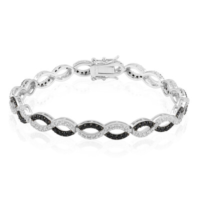 Brazalete en plata con Espinela negra