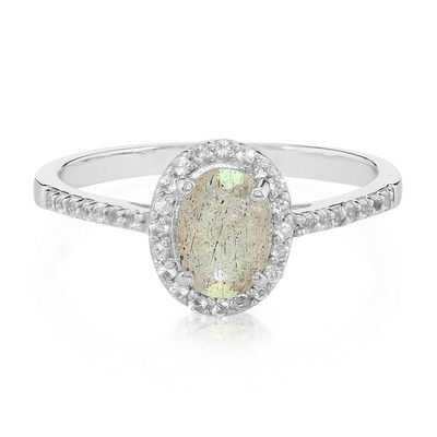 Anillo en plata con Labradorita