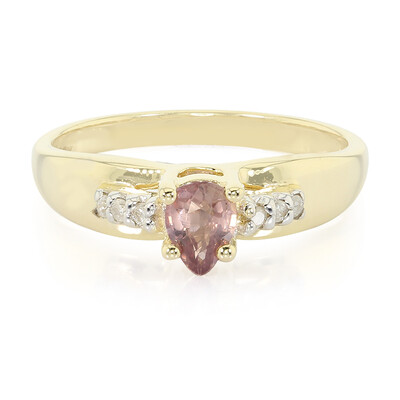 Anillo en oro con Zafiro Padparascha no calentado