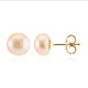 Pendientes en plata con Perla naranja Freshwater (TPC)
