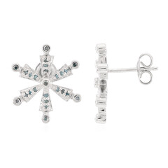 Pendientes en plata con Diamante fantasía