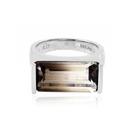 Anillo en plata con Cuarzo multicolor