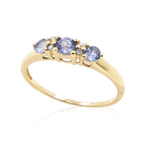 Anillo en oro con Tanzanita