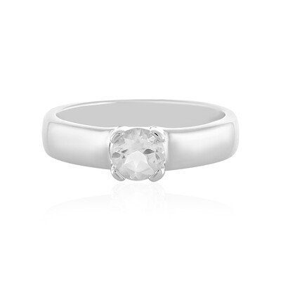 Anillo en plata con Topacio blanco