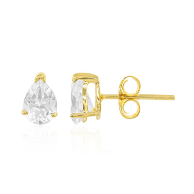 Pendientes en plata con Topacio blanco