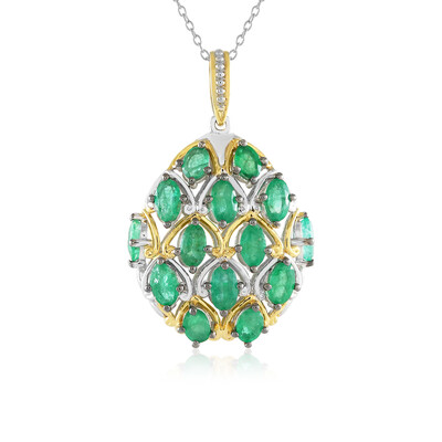 Collar en plata con Esmeralda de Zambia (Gems en Vogue)